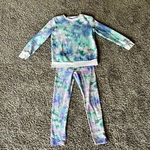 Cat and Jack matching girls tie dye set